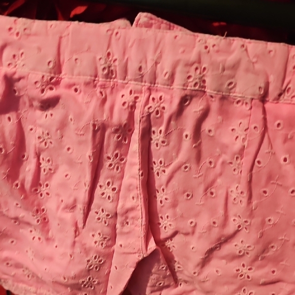 Cherokee Girls Pink Eyelet Adjustable Shorts Size 7/8 - Picture 6 of 6